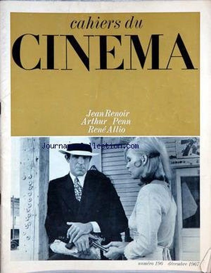 CAHIERS DU CINEMA magazine side cover Issue 196 December 1967