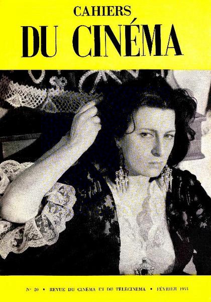 CAHIERS DU CINEMA magazine side cover Issue 20 February 1953