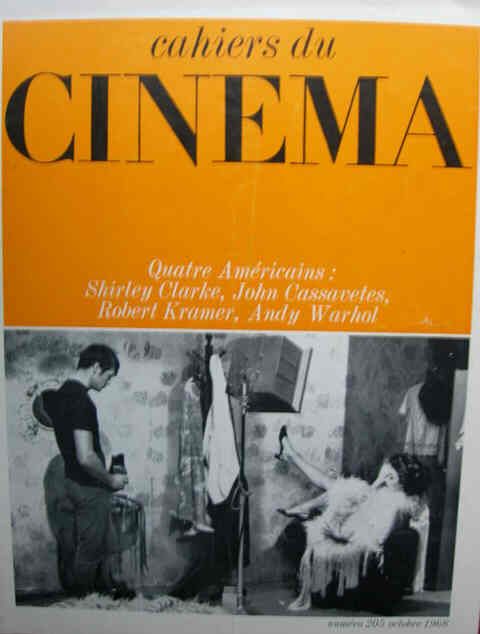 CAHIERS DU CINEMA magazine side cover Issue 205 October 1968