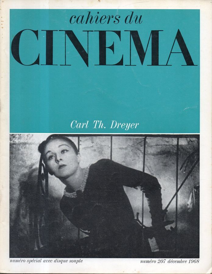 CAHIERS DU CINEMA magazine side cover Issue 207 December 1968