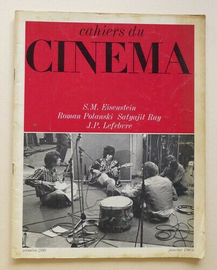 CAHIERS DU CINEMA magazine side cover Issue 208 January 1969