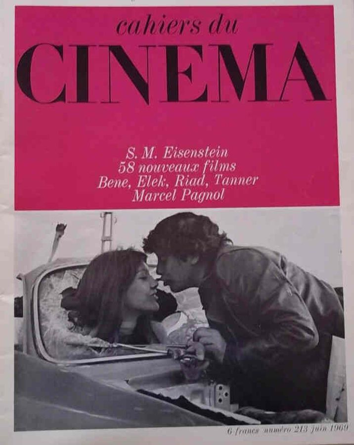 CAHIERS DU CINEMA magazine side cover Issue 213 June 1969