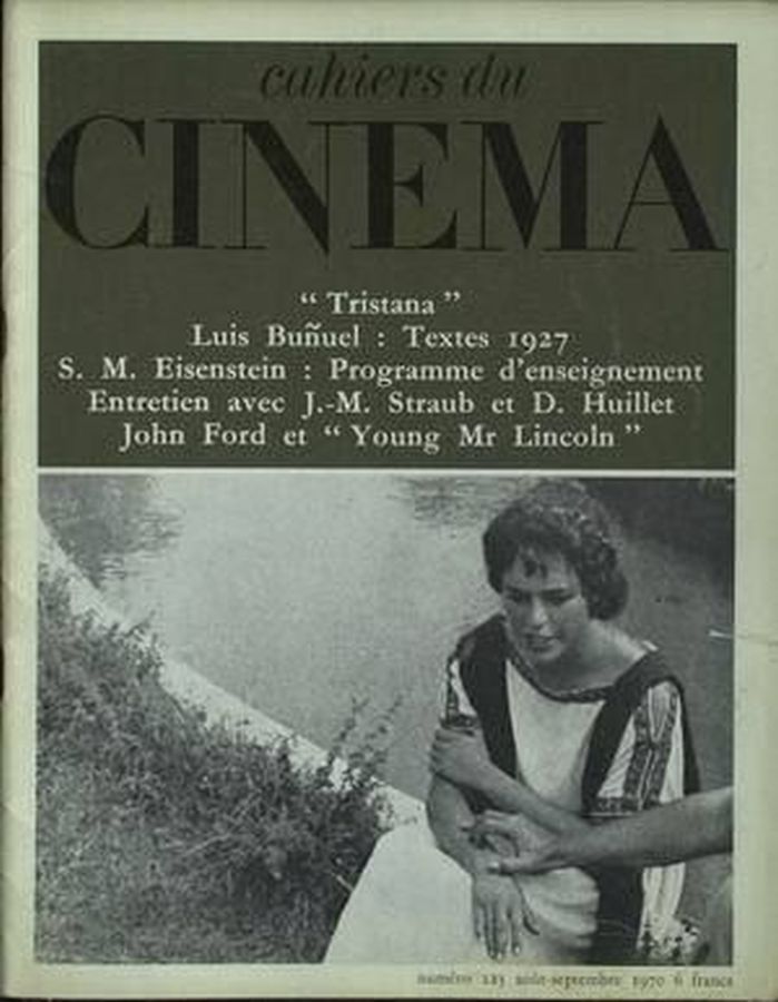 CAHIERS DU CINEMA magazine side cover Issue 223 August/September 1970