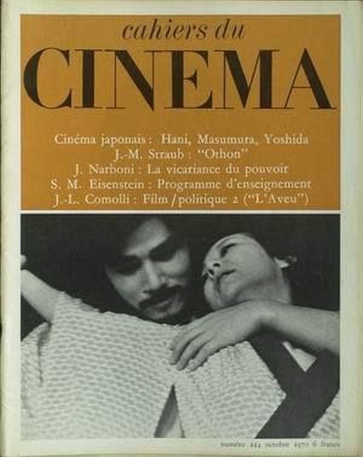 CAHIERS DU CINEMA magazine side cover Issue 224 October 1970