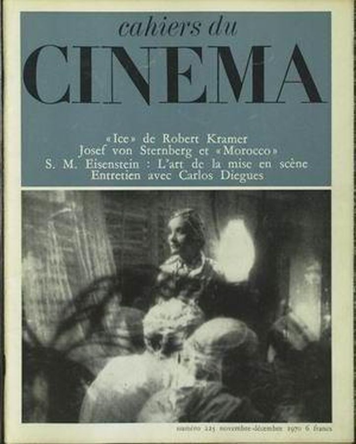 CAHIERS DU CINEMA magazine side cover Issue 225 November/December 1970