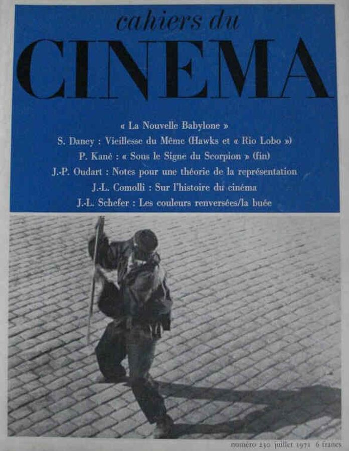 CAHIERS DU CINEMA magazine side cover Issue 230  1971