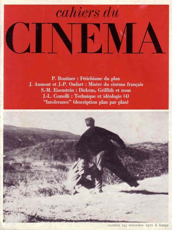 CAHIERS DU CINEMA magazine side cover Issue 233 November 1971
