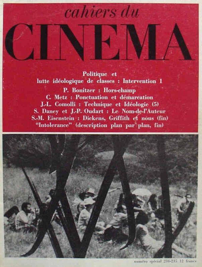 CAHIERS DU CINEMA magazine side cover Issue 234/235 December 1971