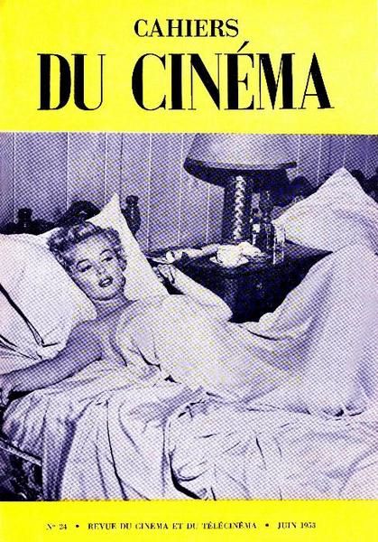 CAHIERS DU CINEMA magazine side cover Issue 24 June 1953
