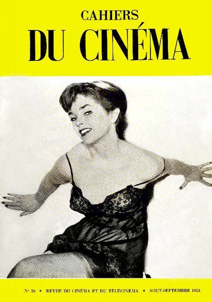 CAHIERS DU CINEMA magazine side cover Issue 26 September 1953