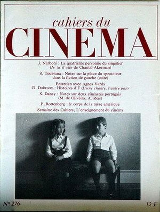 CAHIERS DU CINEMA magazine side cover Issue 276 May 1977