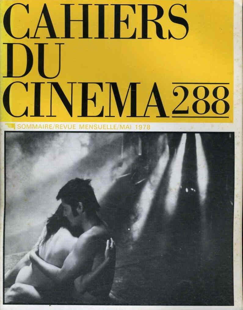 CAHIERS DU CINEMA magazine side cover Issue 288 May 1978