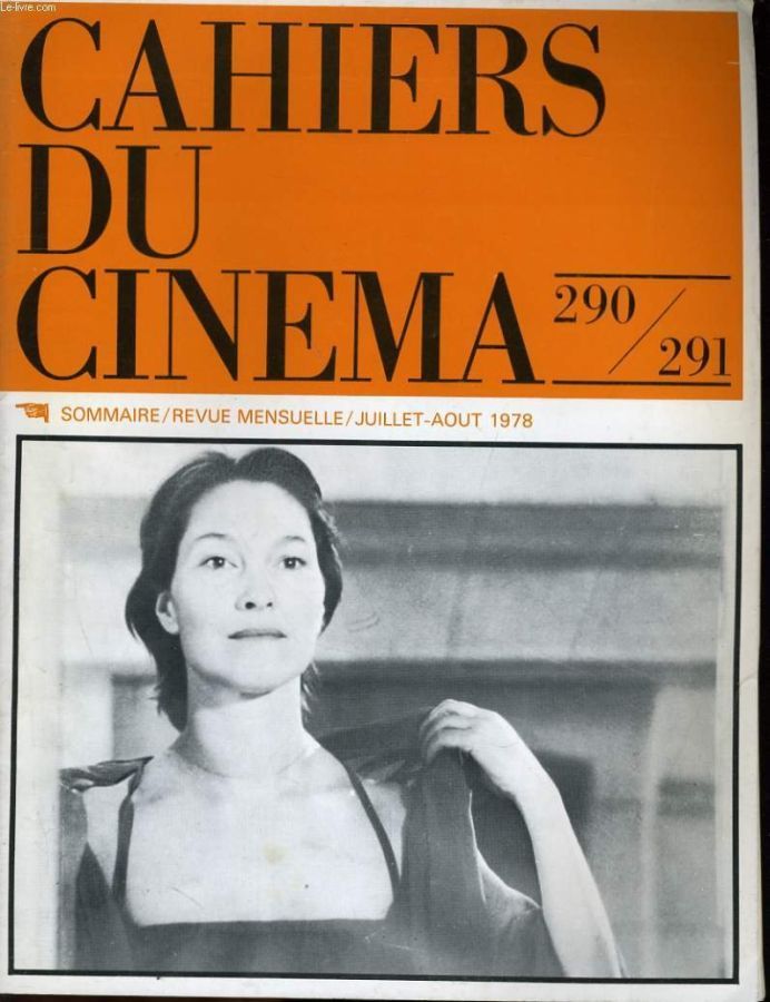 CAHIERS DU CINEMA magazine side cover Issue 290/291 July/August 1978