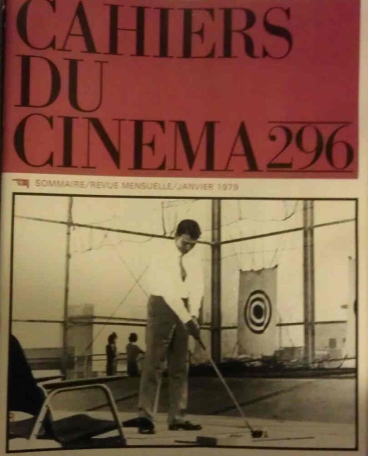 CAHIERS DU CINEMA magazine side cover Issue 296 January 1979