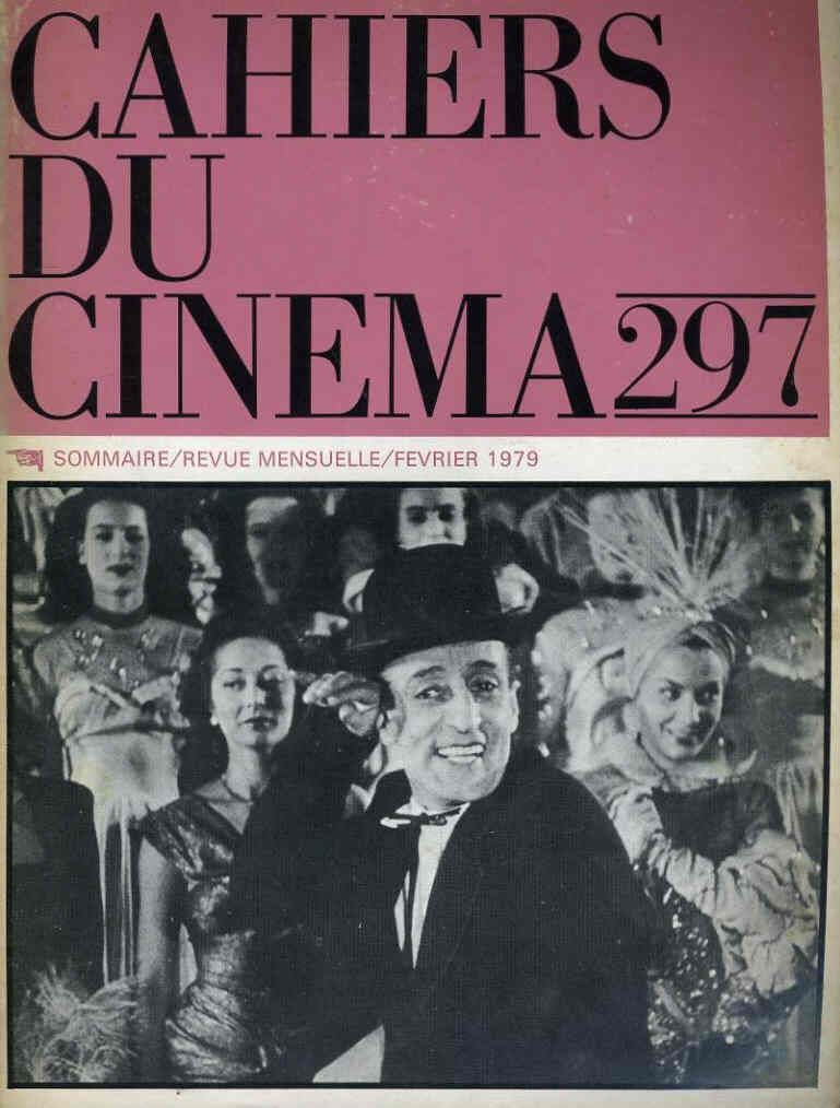 CAHIERS DU CINEMA magazine side cover Issue 297 February 1979