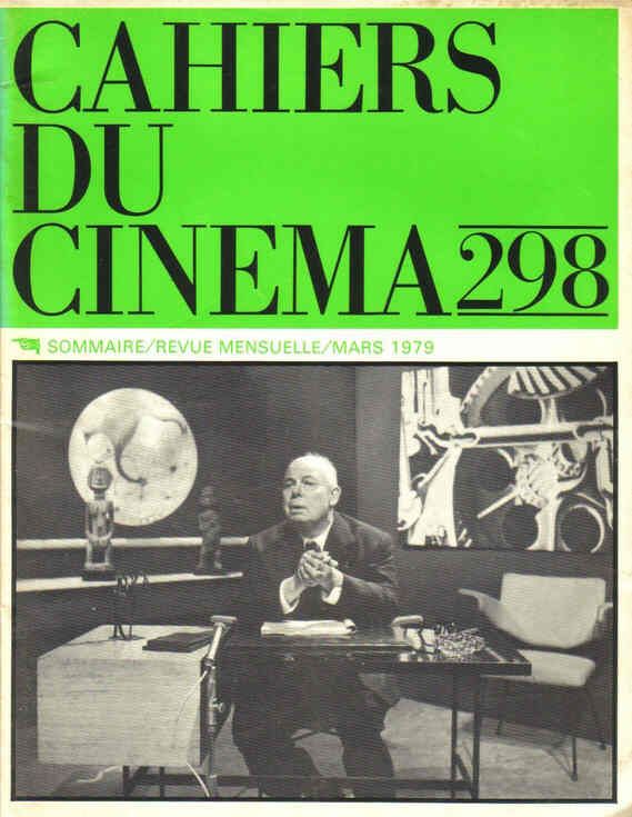 CAHIERS DU CINEMA magazine side cover Issue 298 March 1979