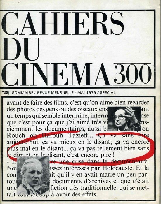 CAHIERS DU CINEMA magazine side cover Issue 300 May 1979