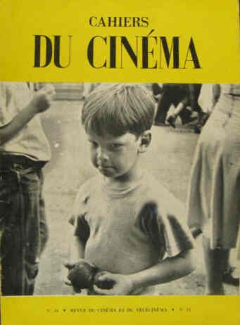 CAHIERS DU CINEMA magazine side cover Issue 31 January 1954