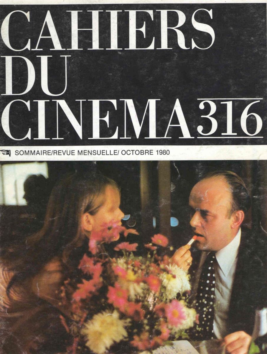 CAHIERS DU CINEMA magazine side cover Issue 316 October 1980