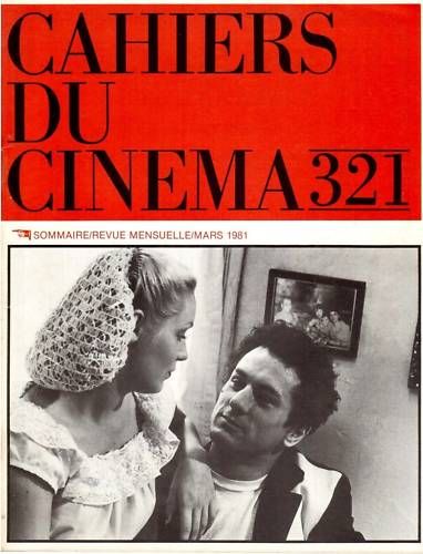 CAHIERS DU CINEMA magazine side cover Issue 321 March 1981