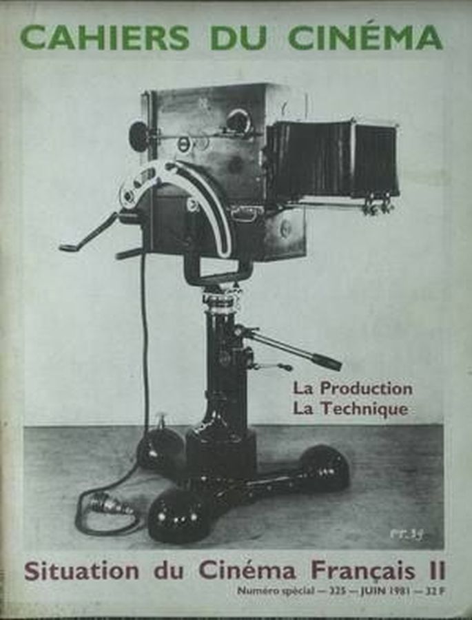 CAHIERS DU CINEMA magazine side cover Issue 325 June 1981