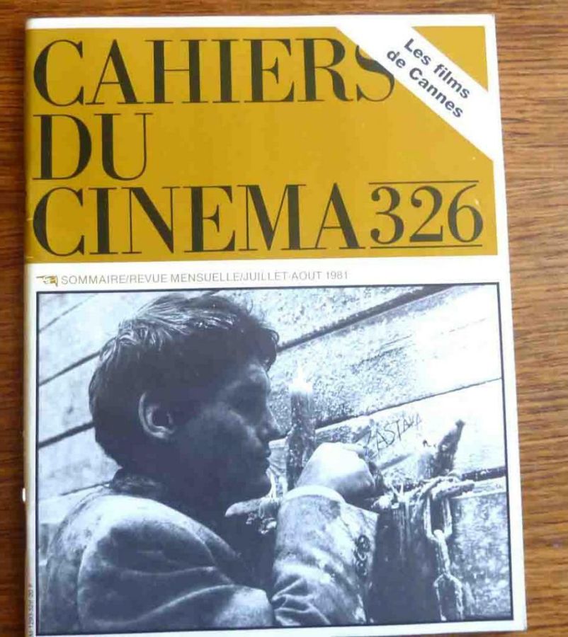 CAHIERS DU CINEMA magazine side cover Issue 326 July/August 1981