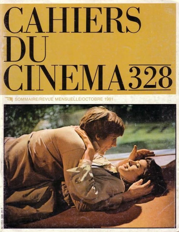 CAHIERS DU CINEMA magazine side cover Issue 328 October 1981