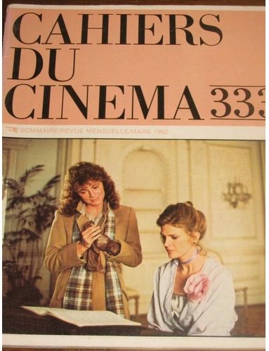 CAHIERS DU CINEMA magazine side cover Issue 333 March 1982
