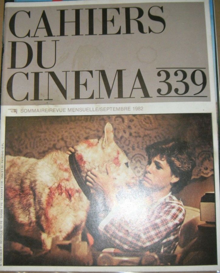CAHIERS DU CINEMA magazine side cover Issue 339 September 1982