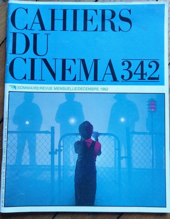 CAHIERS DU CINEMA magazine side cover Issue 342 December 1982