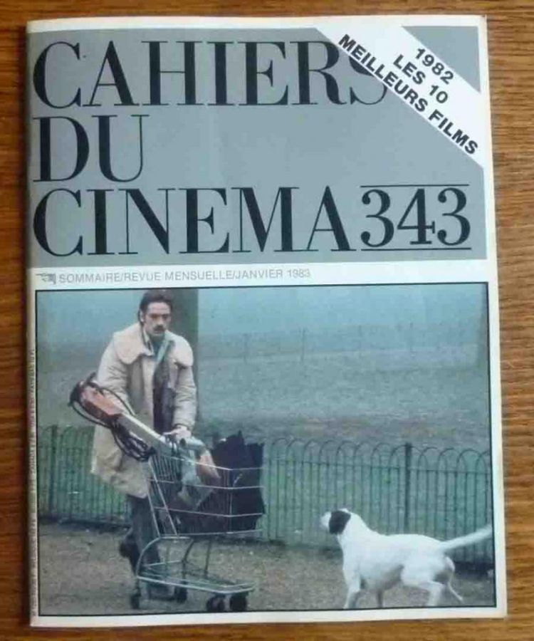 CAHIERS DU CINEMA magazine side cover Issue 343 January 1983