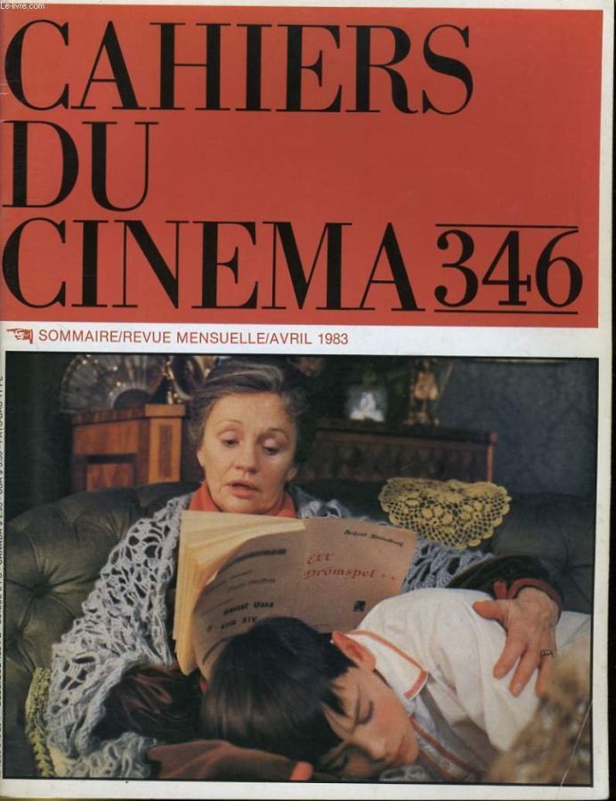 CAHIERS DU CINEMA magazine side cover Issue 346 April 1983