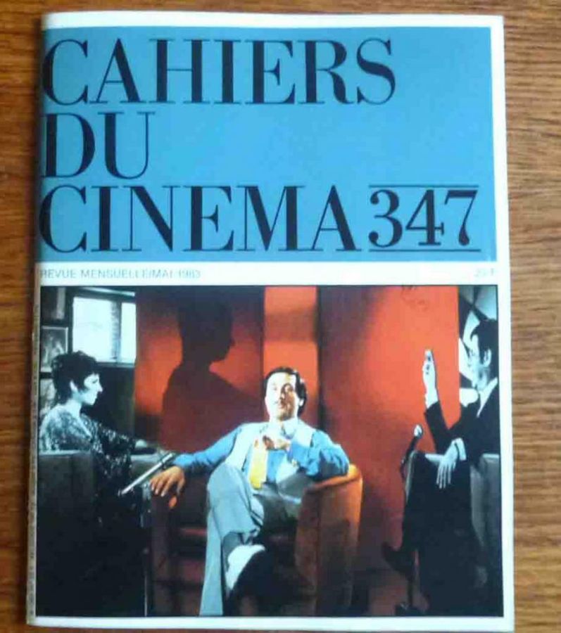 CAHIERS DU CINEMA magazine side cover Issue 347 May 1983