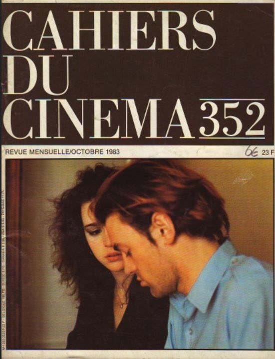 CAHIERS DU CINEMA magazine side cover Issue 352 October 1983