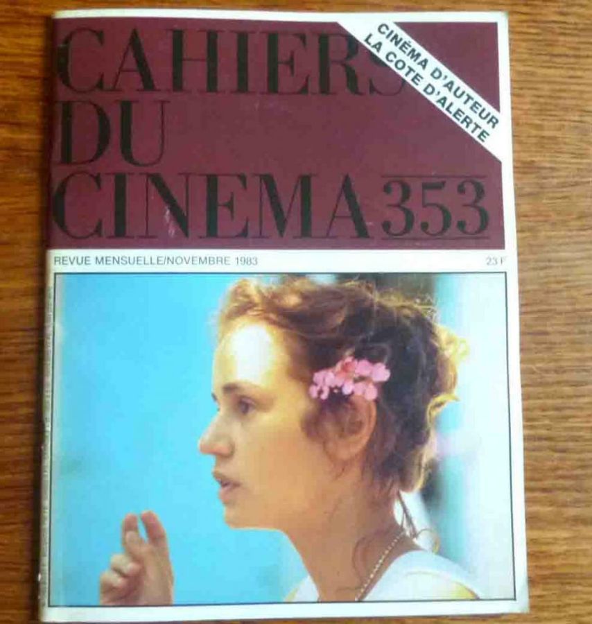 CAHIERS DU CINEMA magazine side cover Issue 353 November 1983