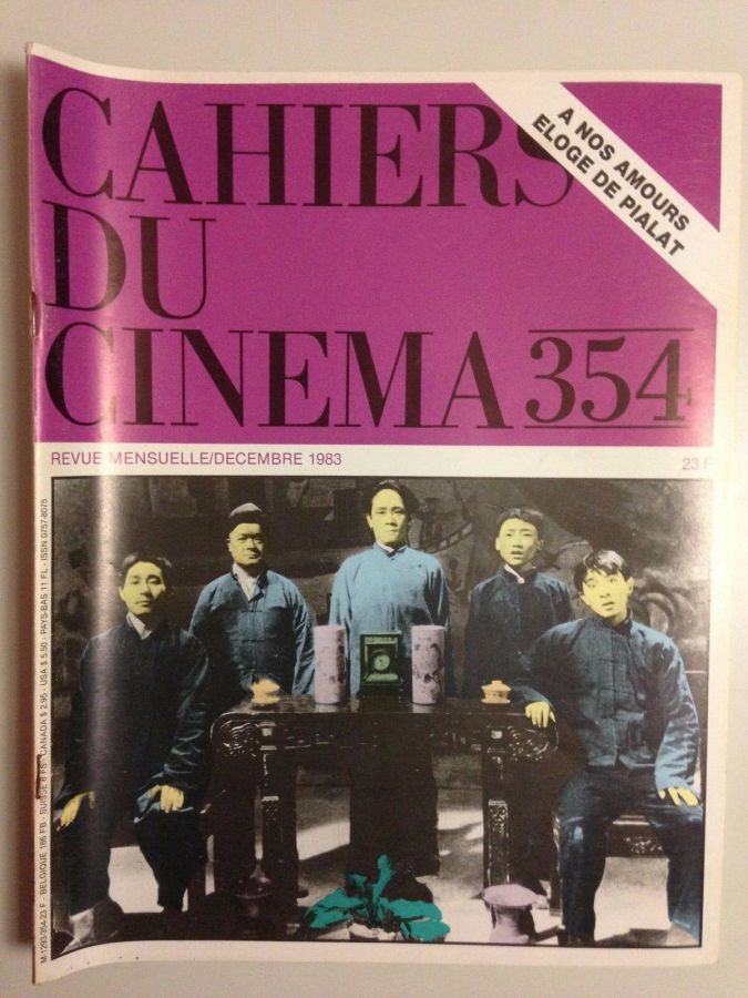 CAHIERS DU CINEMA magazine side cover Issue 354 December 1983