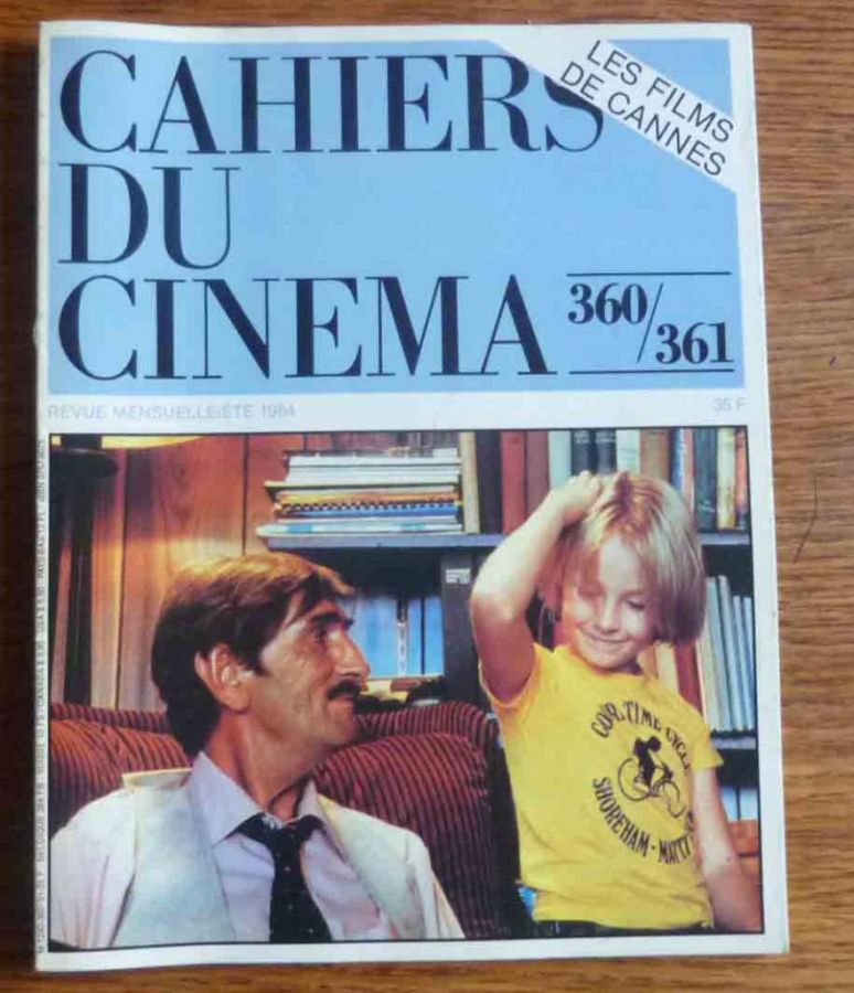CAHIERS DU CINEMA magazine side cover Issue 360/361 June/July/August 1984