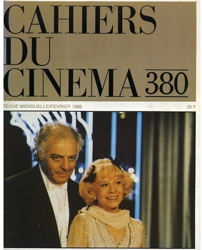CAHIERS DU CINEMA magazine side cover Issue 380 February 1986
