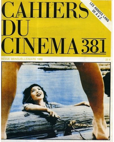 CAHIERS DU CINEMA magazine side cover Issue 381 March 1986