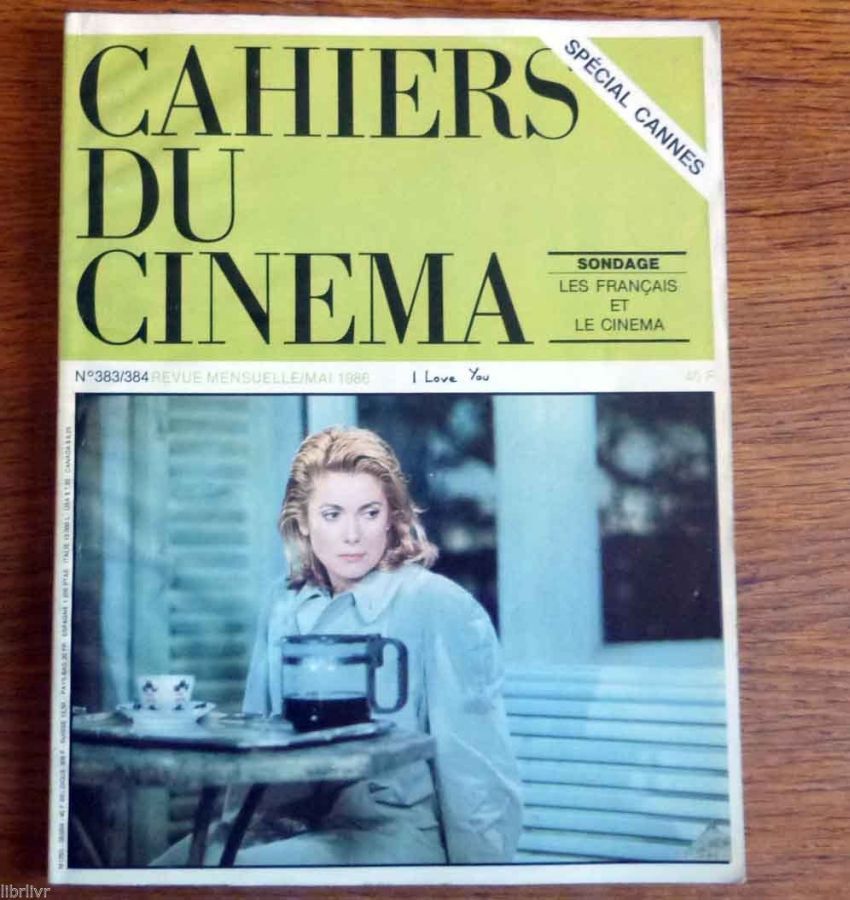 CAHIERS DU CINEMA magazine side cover Issue 383/384 May 1986