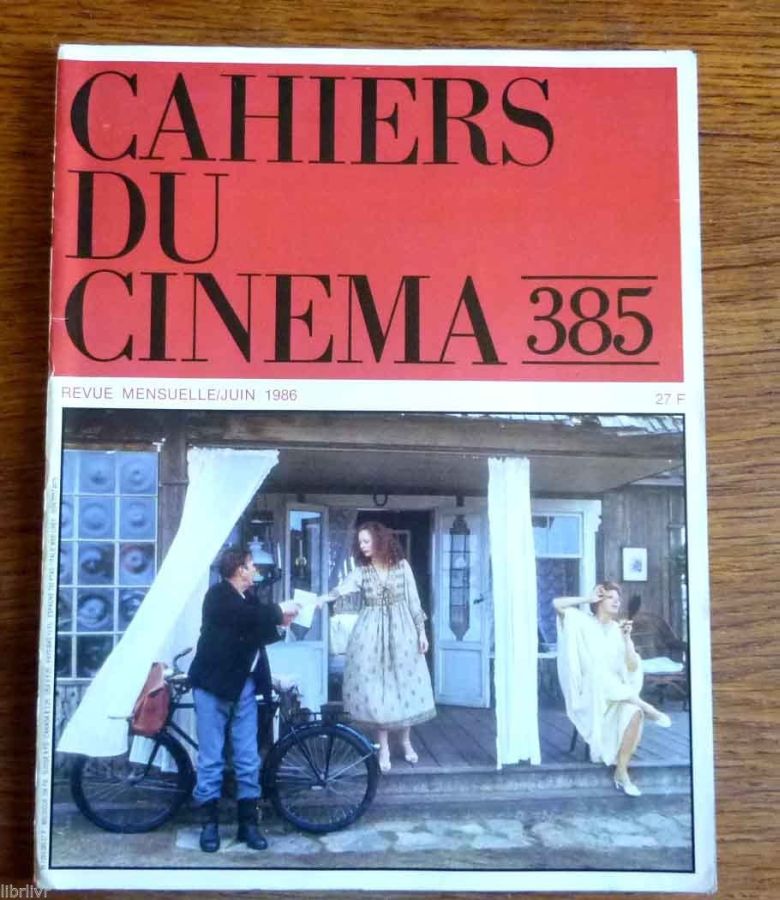 CAHIERS DU CINEMA magazine side cover Issue 385 June 1986