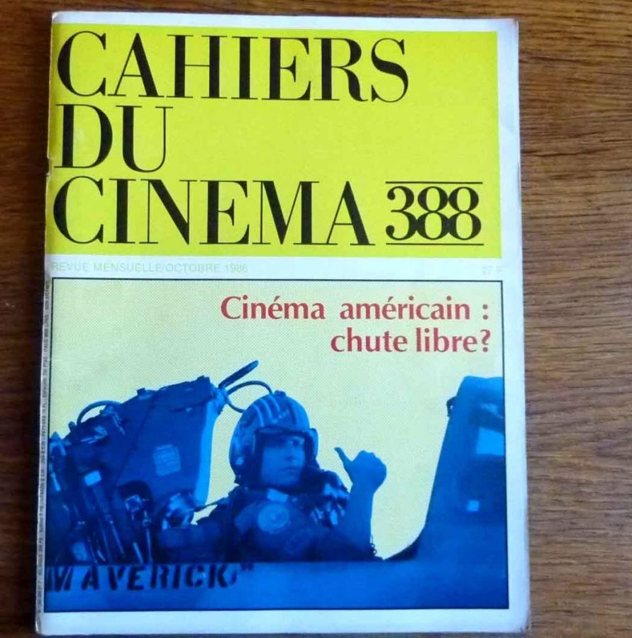 CAHIERS DU CINEMA magazine side cover Issue 388 October 1986