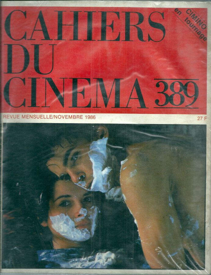 CAHIERS DU CINEMA magazine side cover Issue 389 November 1986