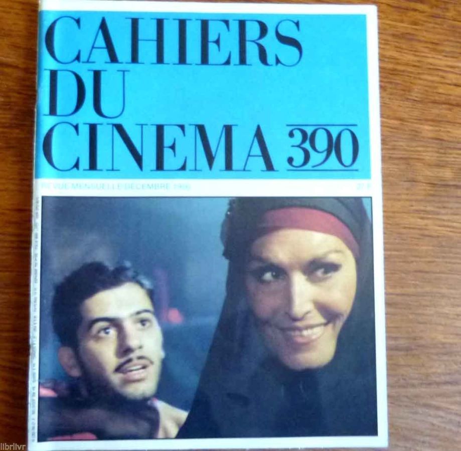 CAHIERS DU CINEMA magazine side cover Issue 390 December 1986