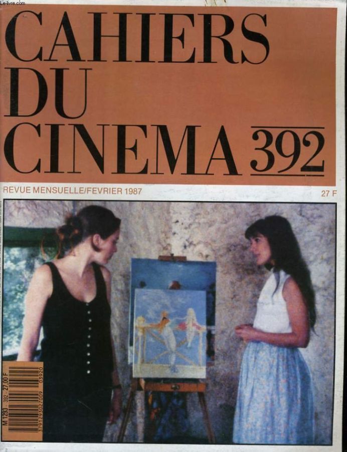 CAHIERS DU CINEMA magazine side cover Issue 392 February 1987