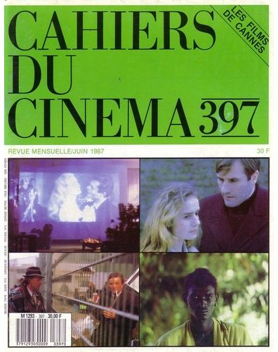 CAHIERS DU CINEMA magazine side cover Issue 397 June 1987