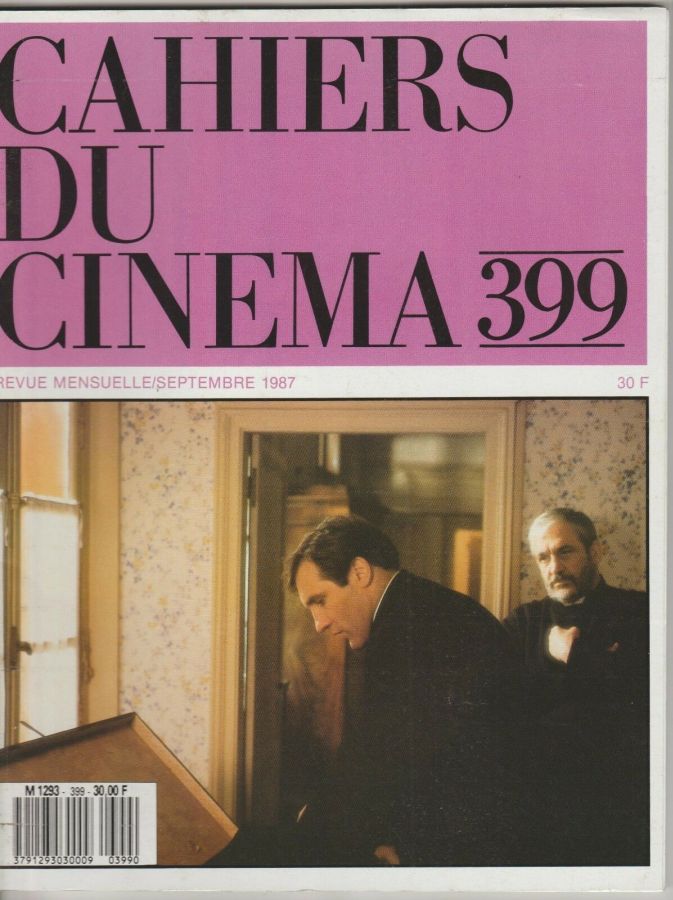 CAHIERS DU CINEMA magazine side cover Issue 399 September 1987