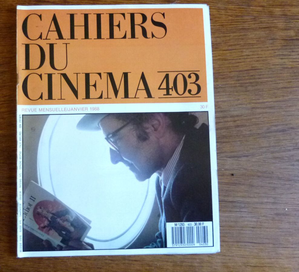CAHIERS DU CINEMA magazine side cover Issue 403 January 1988