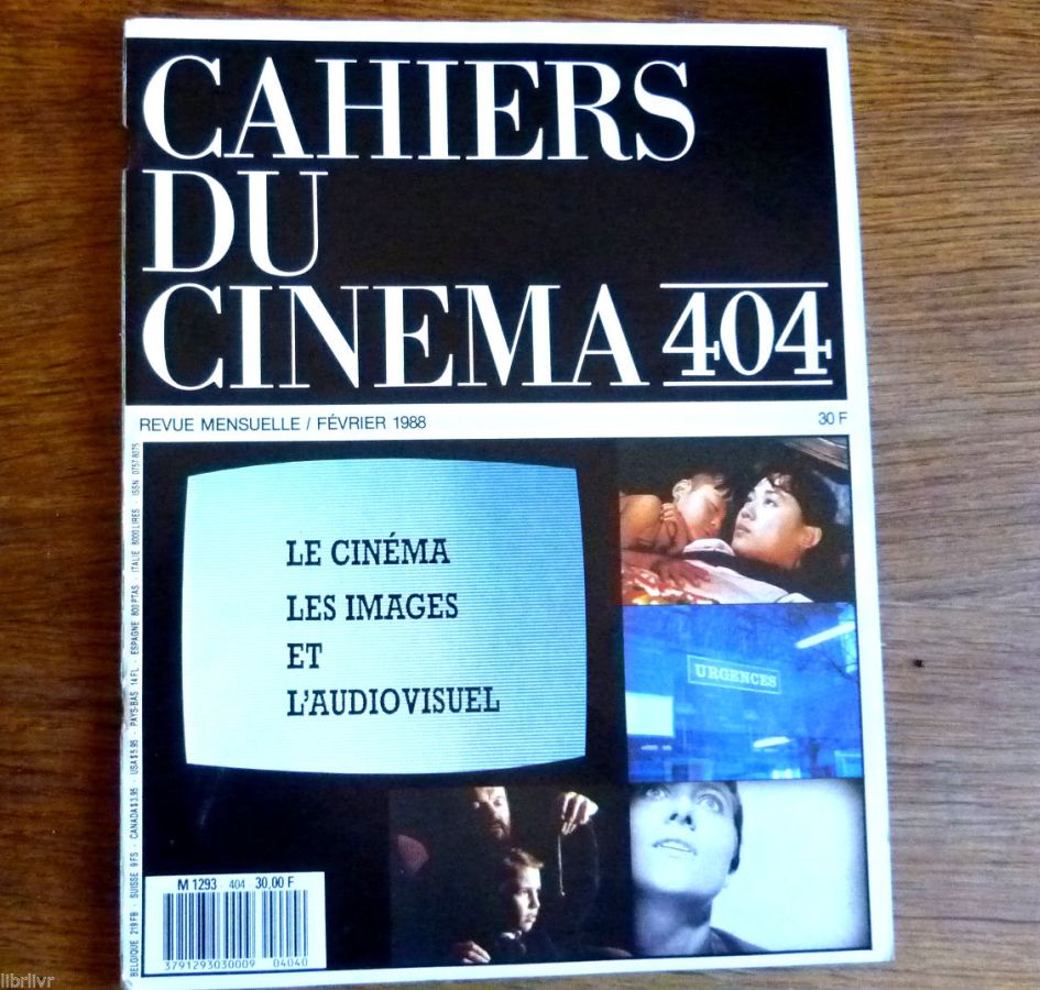 CAHIERS DU CINEMA magazine side cover Issue 404 February 1988
