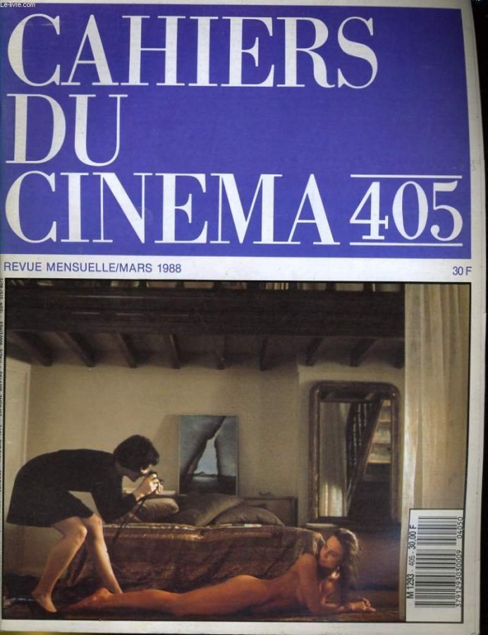 CAHIERS DU CINEMA magazine side cover Issue 405 March 1988